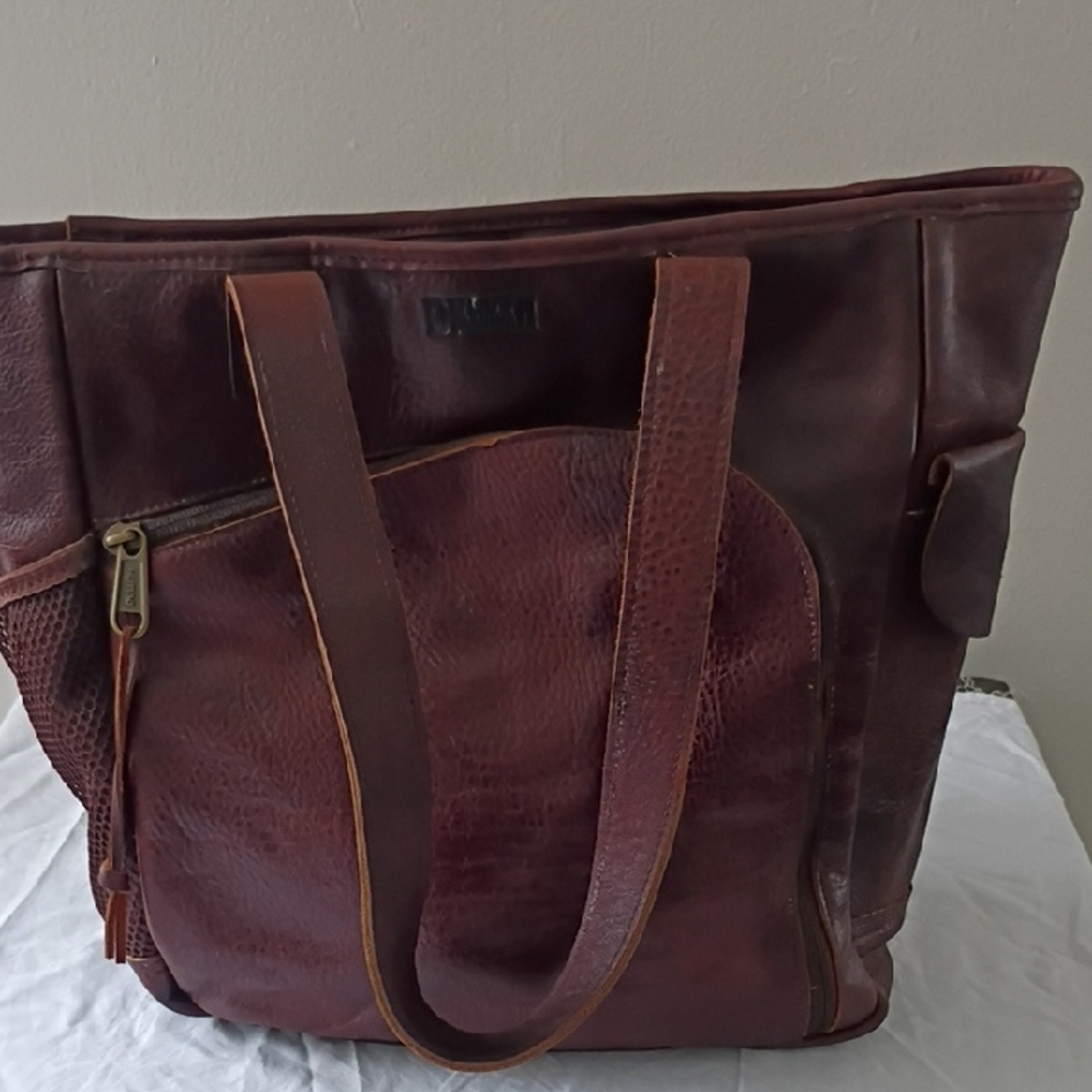 Duluth Trading Co Brown Laptop Bag Genuine Leather